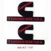 2Pack Compatible with Cummins Turbo Diesel Emblem Badge High Output