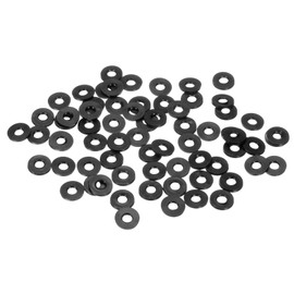 M METERXITY 60-Pack Black Rubber Washer Assorted Kit, 6mm ID 13mm OD 1.6mm Thickness Rubber Flat Washer, Shower Hose Washers for Screws/Household Faucets/Garden Hoses Rubber Washers