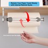 Loputon Kitchen Roll Holder under Cabinet, Aluminum Alloy Paper Towel