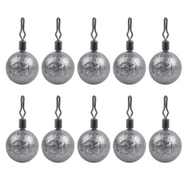 Fishing Weights Drop Shot Weights- 20PCS Bass Casting Fishing Sinkers Saltwater Egg Sinker Fishing Weight Swivel Round Shaped Cannonball Sinker for Drop Shot Rig Bass Fishing