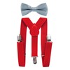 Axy Children Red Suspenders Y Shape with Fly 3 Clips