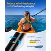 OCEANBROAD Kayak Paddle 90.5in/230cm Alloy Shaft 2-Piece Floatable Kayak Oar
