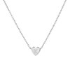 Silver Initial Necklace for Women Heart Letter Necklace Personal Name