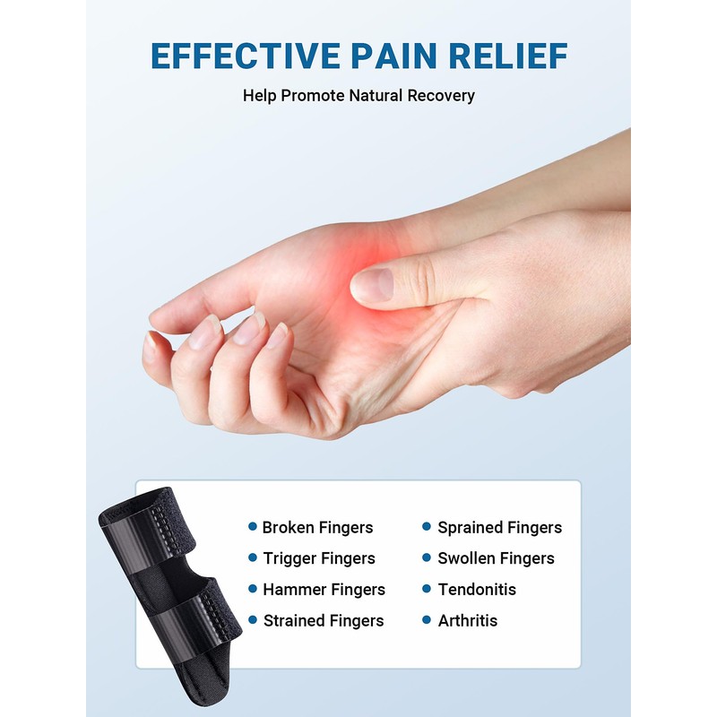 Upgraded Trigger Finger Splint, 2 Pcs Extended Double Strap Knuckle