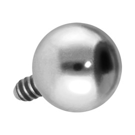PIERCINGLINE Titanium Screw Ball with Male Thread 0.9 mm Ball Piercing Attachment Replacement Choice of Colours and Sizes, Titanium