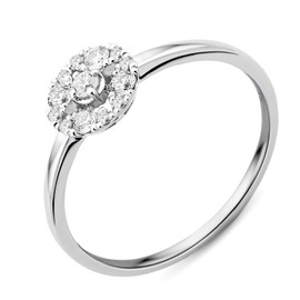 Miore Solitaire Ring White Gold 9-Karat Diamond 0.23 Carats 56