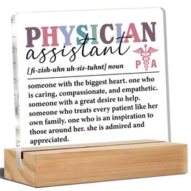 Physician Assistant Gifts for Women, PA Gifts Physicians Assistant Gifts, Thank You Gifts for Physician Assistant Acrylic Desk Plaque Sign 4 x 4 Inches