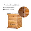 BeeCastle 10-Frames Complete Beehive Kit, 100% Beeswax Coated Bee Hive