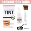 Eyebrow and Eyelash Set,Brown Eyebrow Color Cream,Eyebrow Dye Kit,Lasts Up
