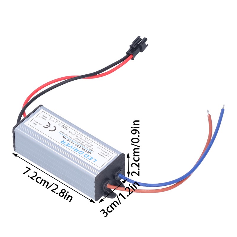 12‑18X1W 300mA LED Driver AC95‑265V/DC36‑63V Waterproof LED Power Driver for