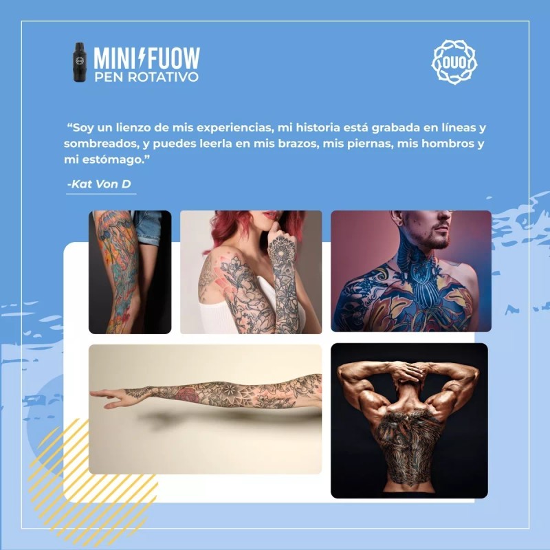 OUO Maquina Para Tatuar Minipen Rotativa Potente Ouo Fuow Color