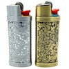 IN SELECT 2 PCS Pack Vintage Metal Lighter Case Cover