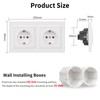 JIMEIDA Double Socket White Smooth PC Surface with Hooks, Not