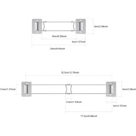 Vanlife Essentials Adjustable Telescopic RV Bathroom Shelf Bar – Stainless Steel Storage & Organization Bar for RVs, Campers, Vans & Motorhomes – Sleek Space-Saving Accessory with Adjustable Shelves