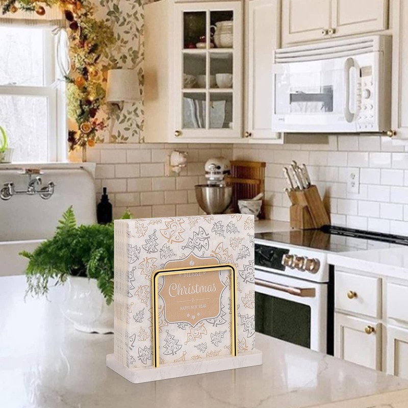 Livabber Napkin Holder, Metal Napkin Holder Modern Freestanding Tissue Paper
