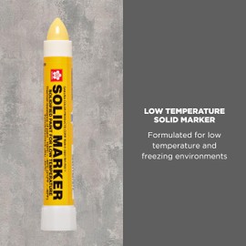Sakura Solid Paint Markers with Twist Up Tip - Low Temperature Permanent Marker Pens - Window, Wood, & Glass Marker - Yellow Paint - 12 Pack