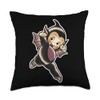 Kewpie Baby Doll Vampire Bat Traditional Tattoo Flash Throw Pillow