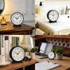 4.5 Inch Small Silent Analog Alarm Clock, Retro Battery Operated