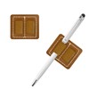 Lunpliran Pen Holder Self-Adhesive PU Leather Pad with Double Elastic