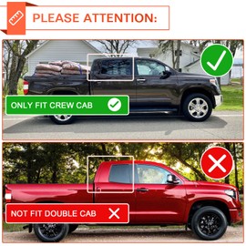 ACLONG 2PCS Roof Molding Drip Weatherstrip Compatible with Toyota Tundra Crew Cab/Crewmax 2007-2020 Left Right Side Car Roof Moulding Trim Seal Kit Replace 75552-0C060 75551-0C060 (Not Fit Double Cab)