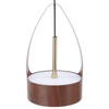LED Chandelier Pendant Lamp Wood Grain Imitation Iorn Warm Lighting