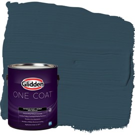 Glidden Exterior Paint + Primer: Blue/Sailor's Coat, One Coat, Flat, 1-Gallon