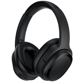 Hybrid Active Noise Cancelling Headphones Wireless BT5.3 Over-ear Earphones 30H Long Playtimemodel number: SE7D, color: Black