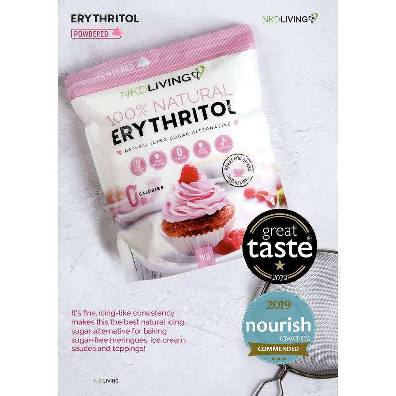 NKD Living Natural Powdered Erythritol 1Kg