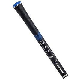 Lamkin Golf Sonar Midsize Plus Golf Grips (13pcs + Golf Grip Kit) Black/Blue .600" [57g]
