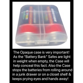 D-Size Battery Diversion Safe Fake Battery Decoy Can Safe 2 Pack with Exclusive Security Storage Case A Must Have To Keep Prying Hands And Eyes Away Realistic Looking Batteries Hide Money Jewelry More
