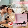 JORLAI Pink Vinyl Record Player 3 Speeds Portable Suitcase Turntable