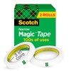 Scotch Magic Tape, Invisible, 2 Rolls