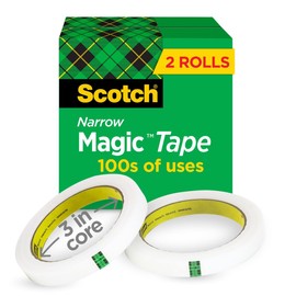 Scotch Magic Tape, Invisible, 2 Rolls