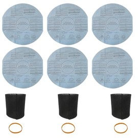 WELURE 90107 Dry & 90585 Foam Filters with Retaining Bands Replacements for Shop-Vac/VacMaste/Genie vacuums 5 Gallon Vacuums:QPL650(5, 8, 15, 18, 22 Gal), QPS20 (5, 6, 8 Gal), QS20A (5, 6 Gal)