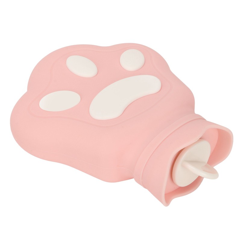 Hot Water Bag Silicone Hot Compress Portable Cartoon Bear Paw