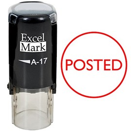 Posted Self Inking Rubber Stamp - Red Ink (ExcelMark A-17)