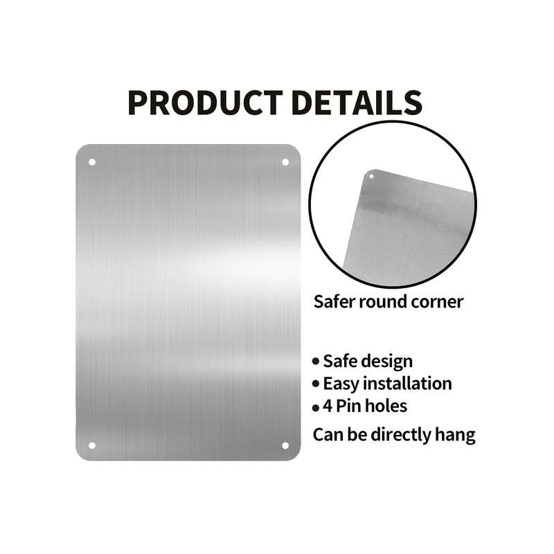 Estiyond Danger Cliff Edge Sign Metal Aluminum Tin Sign Uv