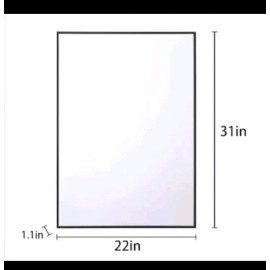 Origin 21  Origin 21 22-in W x 31-in H Black Framed Wall Mirror