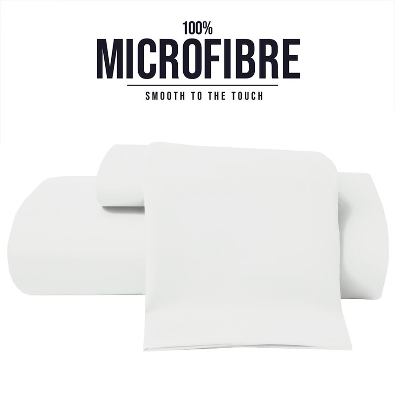West Midlands Homeware Double Fitted Sheet Soft Brushed Microfibre Fabric