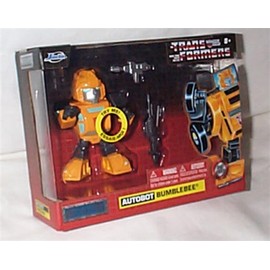 jada TRANSF0RMERS AUT0B0T Bumblebee 4.5 Inch Metal eyes light up Figure
