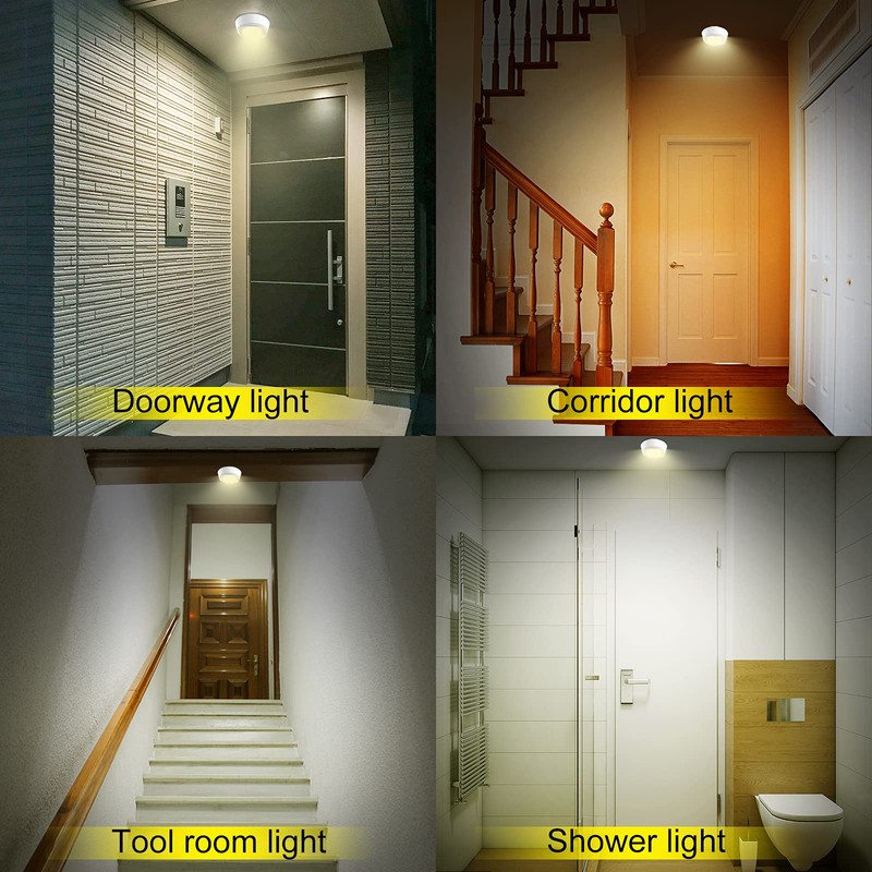 BIGMONAT Cordless Ceiling Light with Motion Sensor, Battery Operated Led