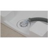 Kakudai 426-154-W Vertical Pull Trap for Washing Machine Bread White