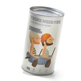 Trink Meer Tee All Man on Board - Organic Black Tea | Highly Aromatic | Organic Tea from Assam | Fine Spicy & Malty | Black Tea | Loose Black Tea in Pretty Tea Tin | Gift | 120 g