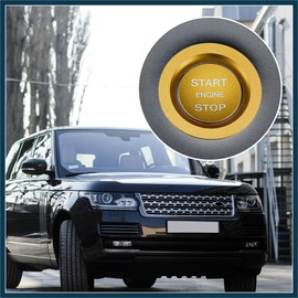 TUCKBOLD Engine Start Stop Button Cover Kit One Click Push Start Button Trim Sticker for Land Rover Discovery for Range Rover Sport Gold Tone Automotive Parts