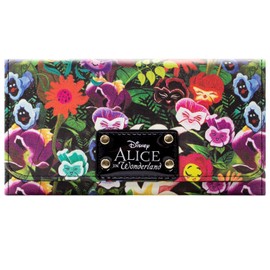 Alice In Wonderland Floral Purse Tri-Fold Coin Pocket & Card Holder, Green