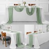30 Pack Grey Green Cheesecloth Table Runner 9FT Rustic Sheer