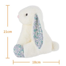 Apricot Lamb Toys Plush Field bunny Blue flower Stuffed Animal Soft Cuddly Perfect for Child 8.3 Inches