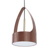 LED Chandelier Pendant Lamp Wood Grain Imitation Iorn Warm Lighting