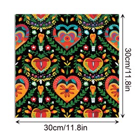24 Pcs Mexican Festival Double Sided Scrapbook Paper Pad, Colorful Floral Decorative Paper For Card Making Art Album Craft DIY