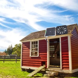 Fabater Solar Powered Exhaust Fan 100W with 13.5 Inch Solar Panel, High Speed Ventilation Fan, Wall Mount, Portable Solar Fan for Attic, Greenhouse, Garage, RV, Shed, Outdoor Cooling